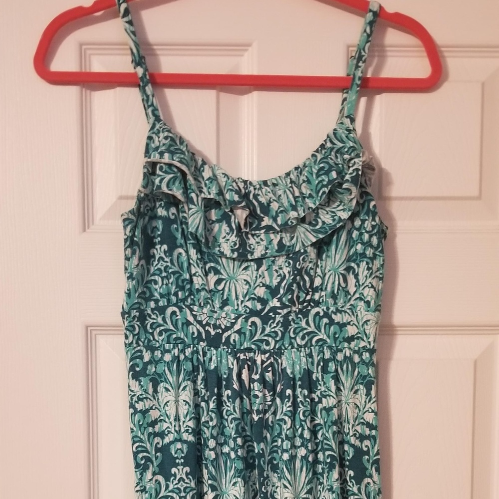 Womens NY&Co Teal & White sundress Size S